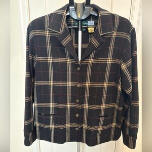 Lauren Ralph Lauren Checkered Jacket in Black and Yellow